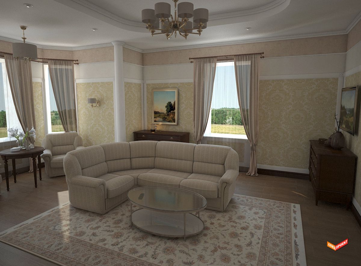 классический интерьер классика коттедж